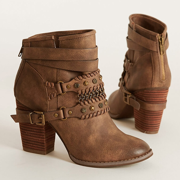 Cute Western Style Ankle Boots