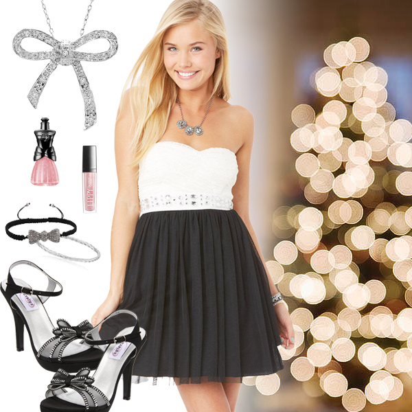 The Black & White Holiday Party Dress