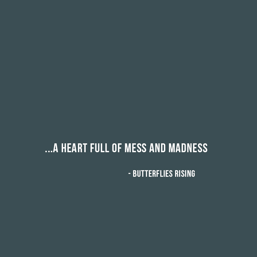 …a heart full of mess and madness - butterflies rising