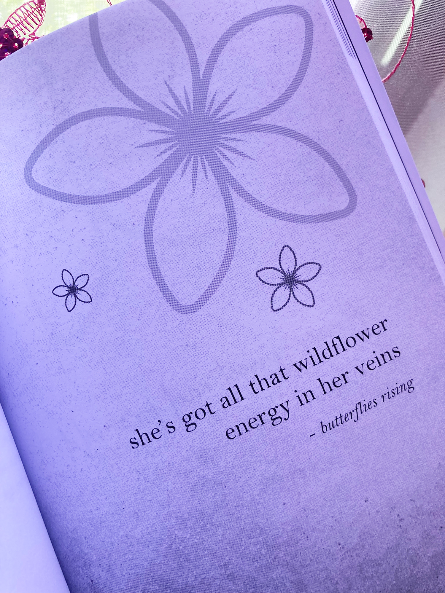 she’s got all that wildflower energy in her veins - butterflies rising