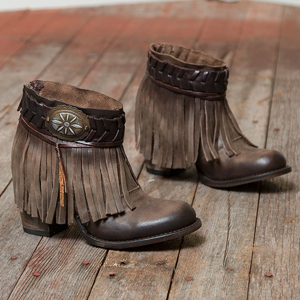 Western Style Ankle Boots