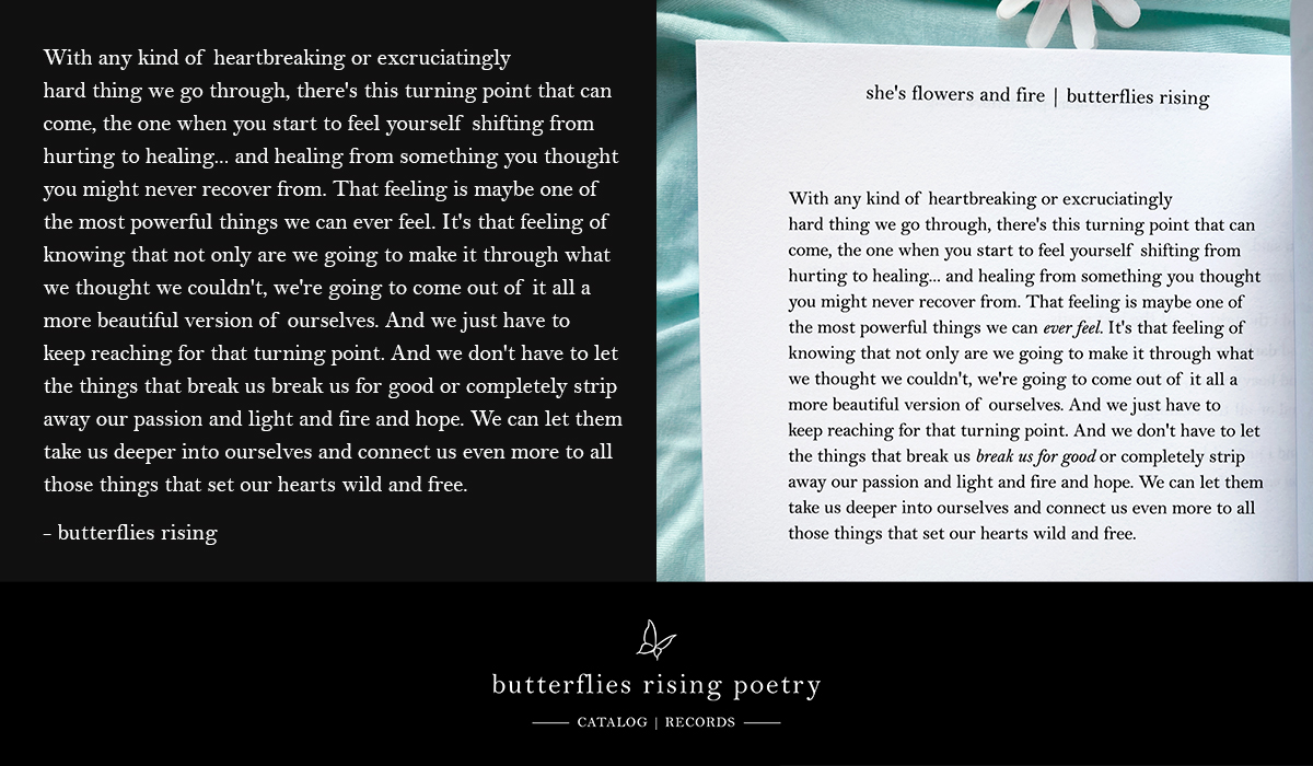 With any kind of heartbreaking or excruciatingly hard thing we go through, there's this turning point that can come, the one when you start to feel yourself shifting from hurting to healing