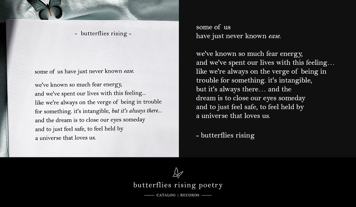 some of us have just never known ease. we've known so much fear energy and we've spent our lives with this feeling