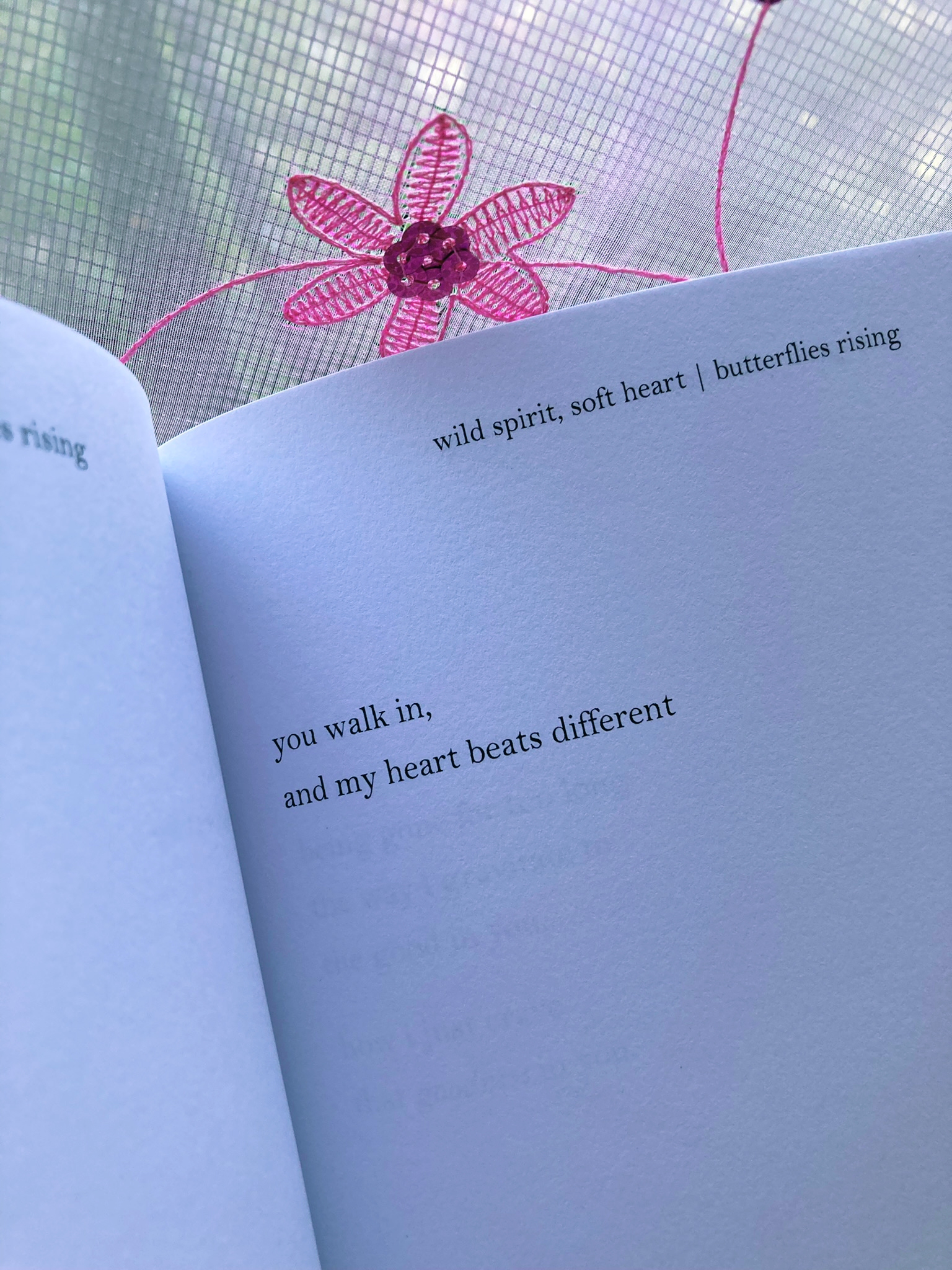 you walk in, and my heart beats different - butterflies rising quote