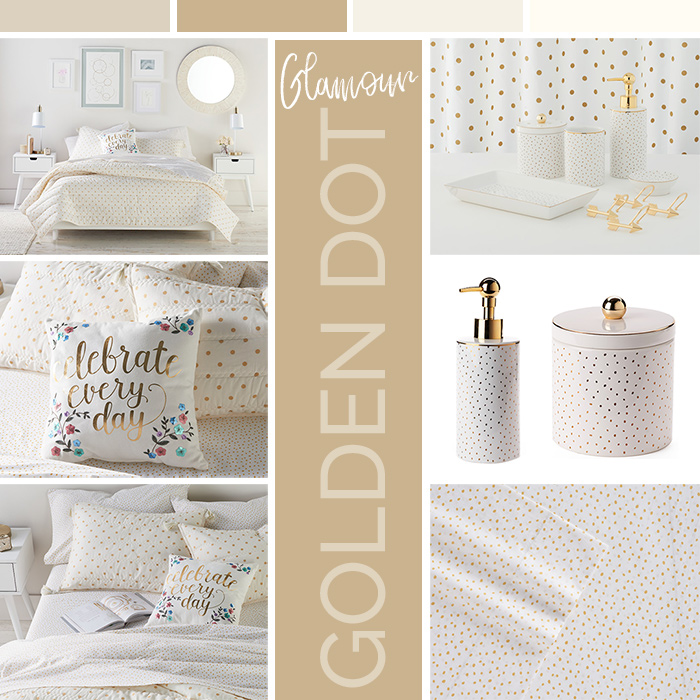 Golden Dot Glamour Bed & Bath